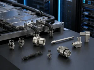 JIANKE high-precision liquid cooling connector components for AI server liquid cooling systems